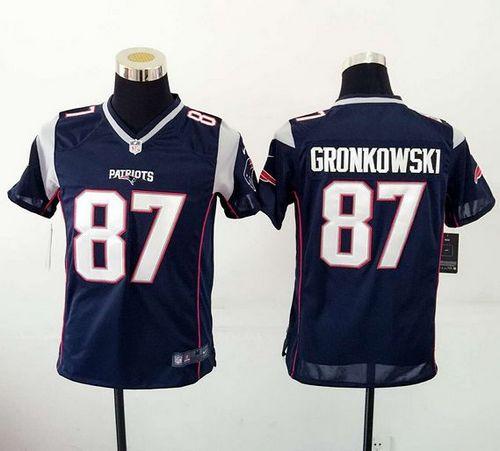 Nike Patriots #87 Rob Gronkowski Navy Blue Team Color Youth Stitched NFL New Elite Jersey